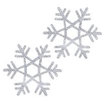 Snowflakes Ø3,5cm with mica 12pcs