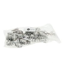 Product Wooden snowflakes white-grey sort. 7-12cm 6pcs