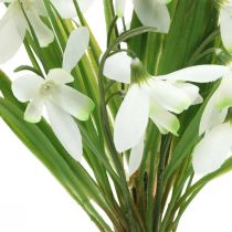 Artificial snowdrop decoration early bloomers 27cm bundle of 6pcs