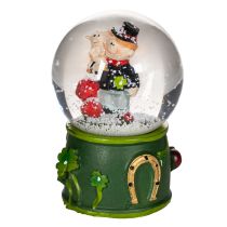 Product Lucky charm snow globe with chimney sweep figure, 4cm, 3 pieces