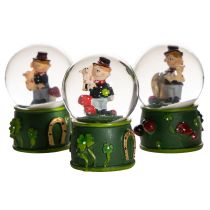 Product Lucky charm snow globe with chimney sweep figure, 4cm, 3 pieces