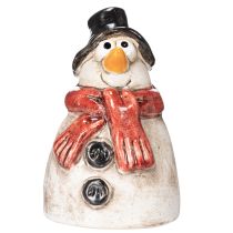 Product Snowman figurine with red scarf, Christmas decoration, 10cm