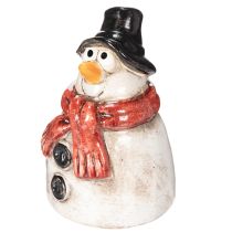 Product Snowman figurine with red scarf, Christmas decoration, 10cm
