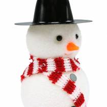 Product Christmas tree decoration snowman with hat for hanging H8cm 12pcs