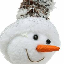Product Hanging decoration Snowman's head 9cm x 6cm 6pcs