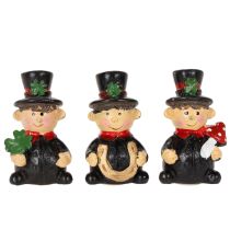 Product Chimney Sweep Figurines with Adhesive Backing, Polyresin, 5cm, Set of 6