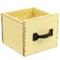Product Shabby Decorative Drawer for Planting Yellow Wood 12.5×12.5×10cm