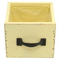 Product Shabby Decorative Drawer for Planting Yellow Wood 12.5×12.5×10cm