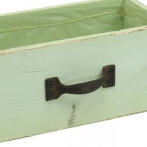 Product Plant drawer wood light green plant box vintage 25×13×8cm