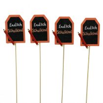 Product Back to school decorative plug “Finally school child” wood 7×5.5cm 16pcs