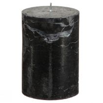Product Black candles pillar candles dyed through 70x100mm 4 pcs