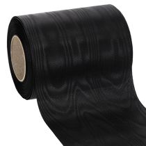Product Black wreath ribbon 125mm 25m - Elegant mourning ribbon for floristry and decoration, acetate ribbon