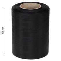 Product Black wreath ribbon 125mm 25m - Elegant mourning ribbon for floristry and decoration, acetate ribbon