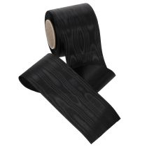 Product Black wreath ribbon 75mm 25m - acetate mourning ribbon for ribbon printing &amp; decoration