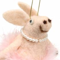 Pig to hang light pink 13cm