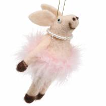 Pig to hang light pink 13cm