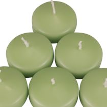 Floating candles green Wenzel candles soft green 30×50mm 8pcs