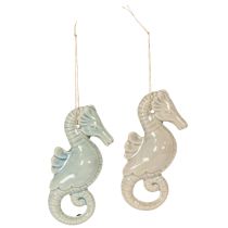 Product Seahorse Hanging Decoration for Living Room and Bathroom, Maritime Summer Flair, 15cm, 2 Pieces