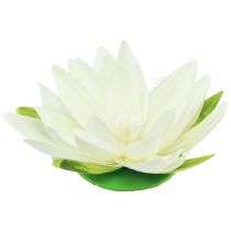 Product Water Lily Artificial Flower Floating Table Decoration Cream White Ø15cm