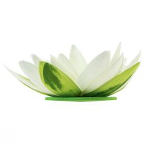 Product Water Lily Artificial Flower Floating Table Decoration Cream White Ø15cm 2pcs