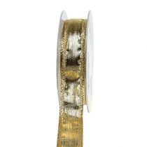 Product Ribbon with wire edge gold 25mm 25m