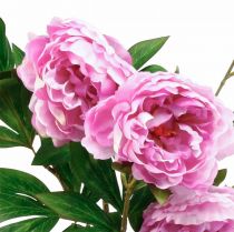 Product Silk flower peony artificial pink violet 135cm