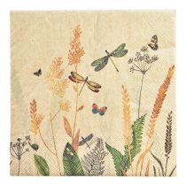 Napkins Summer Meadow Dragonflies Flowers 33x33cm 20pcs