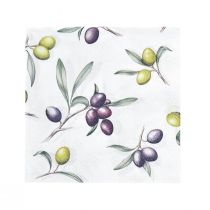 Product Napkins table decoration summer olive green purple 25x25cm 20pcs