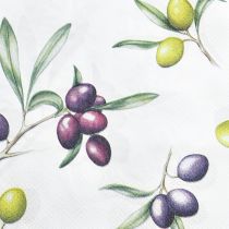 Product Napkins with olives summer table decoration 33x33cm 20pcs
