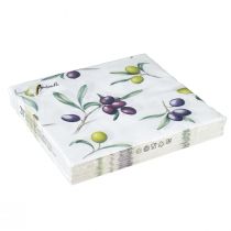 Product Napkins with olives summer table decoration 33x33cm 20 pcs