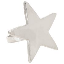 Product Napkin holder star napkin rings silver metal 7cm Ø4cm 4 pcs