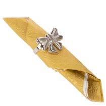 Product Bow napkin ring, metal, shiny silver, 5cm, 4 pieces