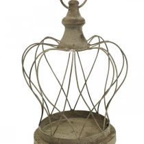 Shabby Chic Deco Crown Rustic metal crown for hanging H27cm