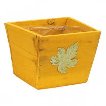 Product Plant box wood shabby chic wooden box yellow 11×14.5×14cm
