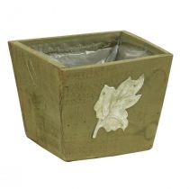 Product Plant box wood shabby chic wooden box green 11×14.5×14cm