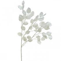Decorative branch silver leaf white Lunaria branch artificial branch 70cm