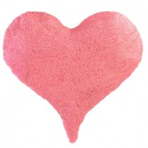 Product Heart decoration with sisal fibers light pink sisal heart 40x40cm