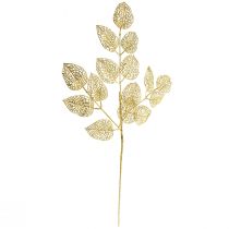 Product Skeleton Leaves Artificial Willow Leaves Gold Branch Deco 63cm