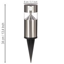 Product Solar garden light with ground spike and LED lighting, 34 cm