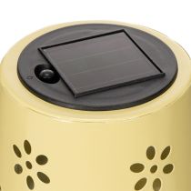 Product Solar table lamp with delicate floral pattern for balcony or terrace, 28cm