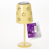 Product Solar table lamp with delicate floral pattern for balcony or terrace, 28cm