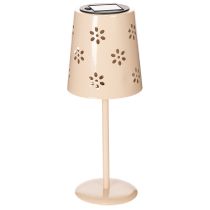 Product Table lamp with floral pattern, solar powered, for romantic garden lighting, 28cm