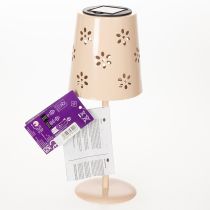 Product Table lamp with floral pattern, solar powered, for romantic garden lighting, 28cm