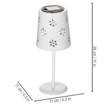 Product Solar table lamp with floral pattern for lighting on balcony, terrace or garden, 28cm