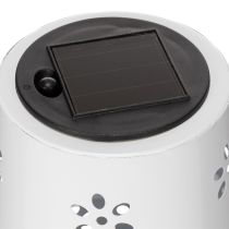 Product White Solar Table Lamp with Floral Pattern for Outdoor Spaces, 28cm