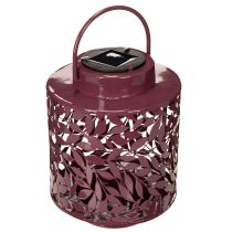 Product Lantern with leaf motif, solar powered, for atmospheric outdoor lighting, 25cm