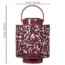 Product Lantern with leaf motif, solar powered, for atmospheric outdoor lighting, 25cm