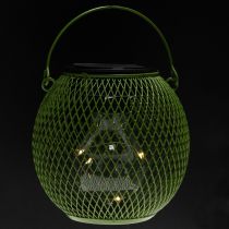 Product Round LED solar lantern, perfect for garden or patio, atmospheric lighting, 12cm
