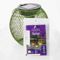 Product Round LED solar lantern, perfect for garden or patio, atmospheric lighting, 12cm