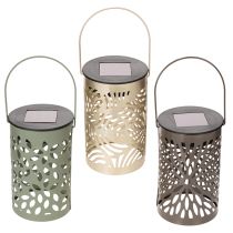 Product Solar lantern outdoor garden lighting with delicate pattern for summer nights 22cm 3pcs